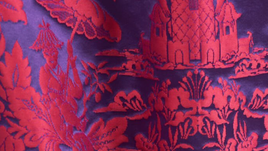 Gainsborough Cathay by Karen Beauchamp Renaissance fabric zijde/katoen herstoffering gordijnen curtains archival designs